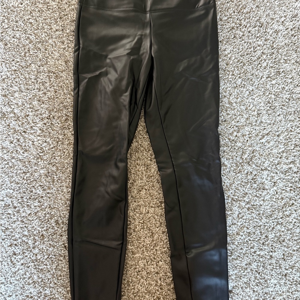 Black Faux Leather Pants
